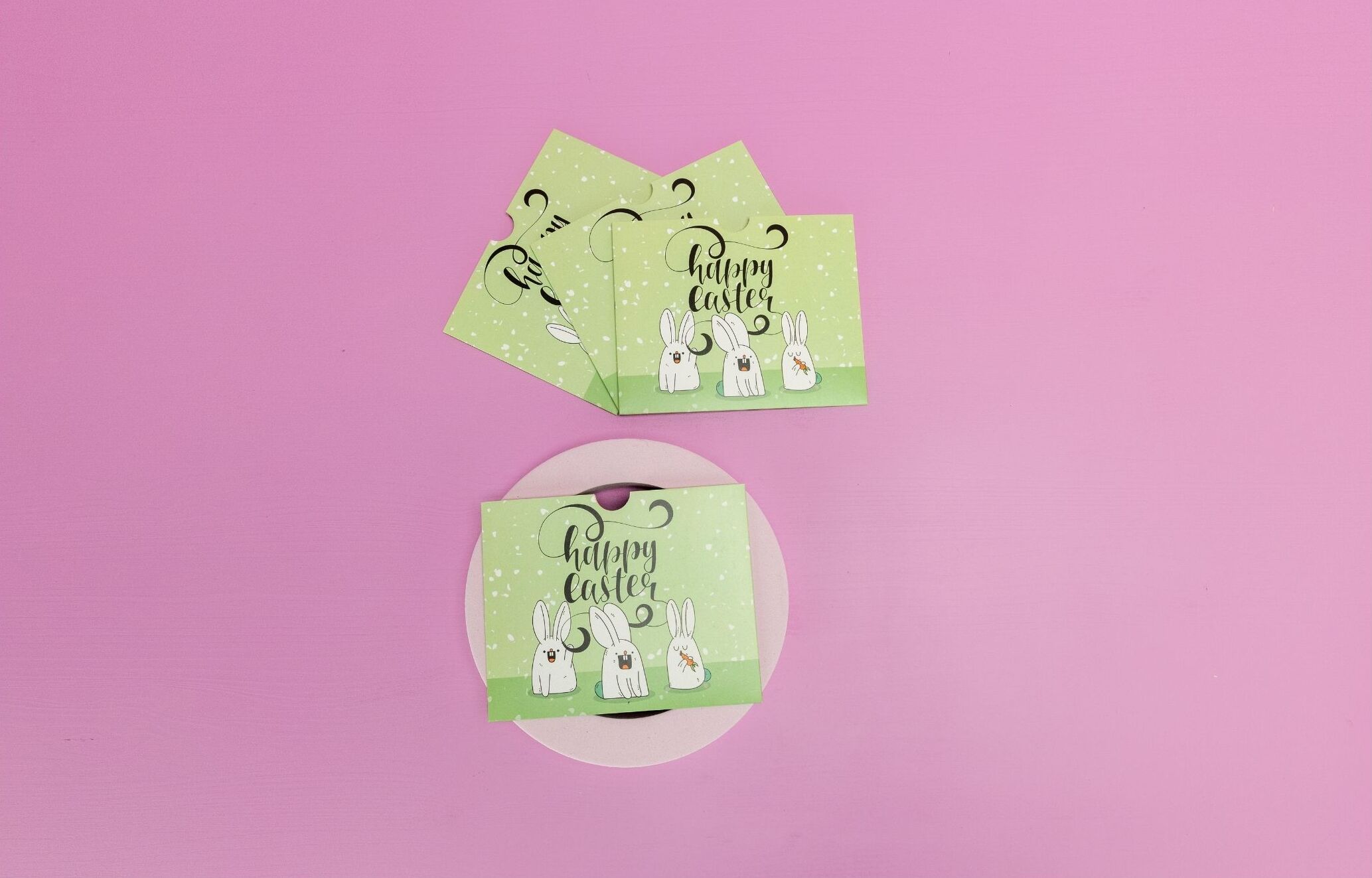 Hülle Ostergutschein grün weiß